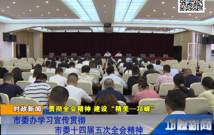 【20180724】市委办学习宣传贯彻市委十四届五次全会精神