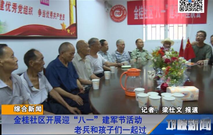 【20180801】金桂社区开展迎“八一”建军节活动 老兵和孩子们一起过